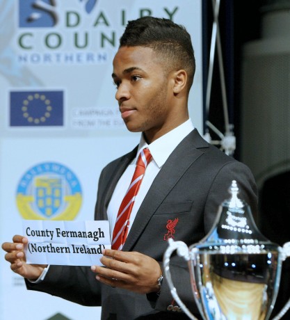 Liverpool's Raheem Sterling at the Milk Cup draw     Picture by Matt Mackey/presseye.com