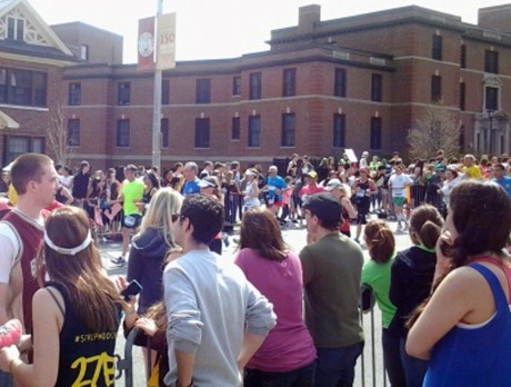 One of the snaps of the Boston marathon taken by Edel McGovern