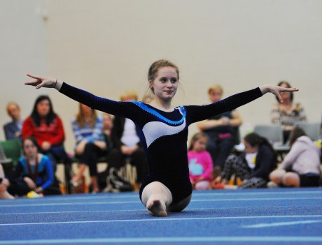 A graceful end to her floor routine during the Fermanagh 