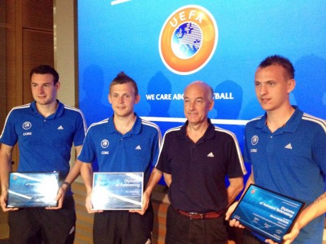 David Ellray in picture with Andrew Stevenson, Tim Marshall and David Anderson with their certificates