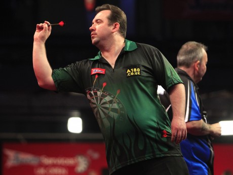 Brendan Dolan had two darts to defeat Phil Taylor.  Picture by Lawrence Lustig LAWRENCE LUSTIG