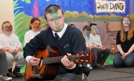 Brian Payne, a student at Willowbridge  who was one of many students who took part in the opening ceremony entertainment 