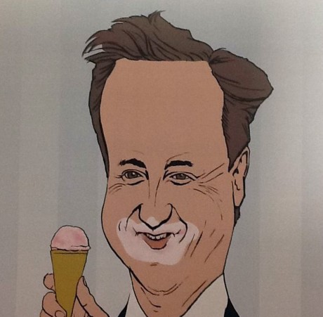 WHAT'S YOUR FLAVOUR...A promotional poster for David Cameron's 'Eton Mess' gelato
