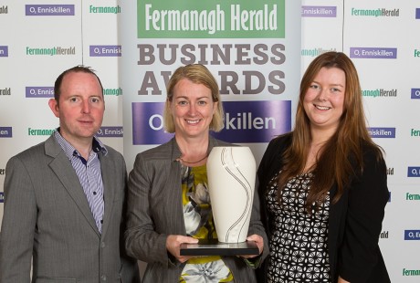 Launching the Growth through Export Award are (L-R): Declan Devlin, 02 Enniskillen, Mary Gormley, Invest Northern Ireland and Maeve McKenna, Fermanagh Herald, advertising sales representative.