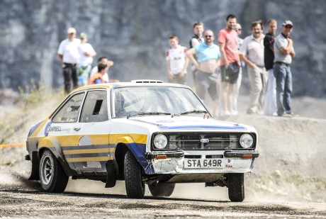 Declan Campbell broadsliding in his 2 litre Ford Escort Mark 2