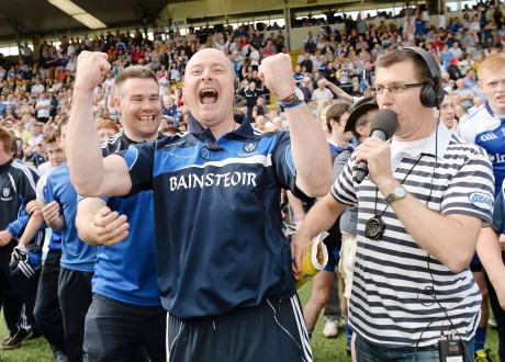 Malachy O'Rourke celebrates after guiding Monaghan to the Ulster title