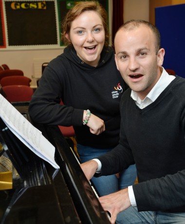 Aisling Doherty Mount Lourdes Grammar Enniskillen and Dominic Peckam Director of Ulster Youth Training Choir