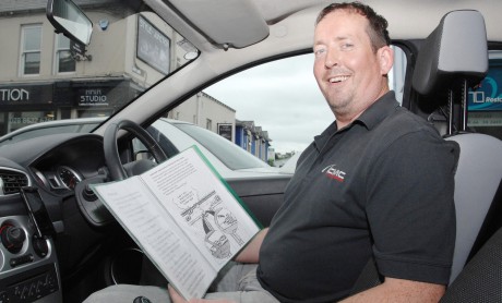 DROP IN BUSINESS...Conor McCann,driving instructor 
