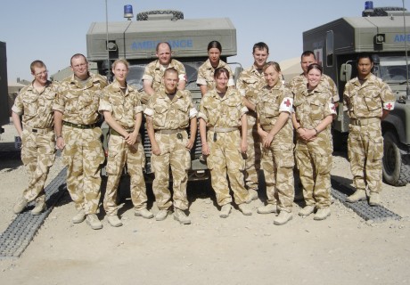 Melaine Brooker along with colleagues in Afghanistan in 2009.