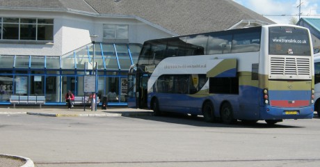 The bus depot in Enniskillen