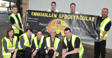 Some of the staff from the Enniskillen Dunnes store who will be helping to marshall the Enniskillen Spooktacular 5K Run The event will be taking place on Friday 25th of the month starting at the Townhall at 7-30 pm 