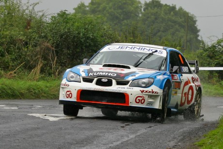 Garry Jennings and Rory Kennedy in Action in the Todds Leap Ulster Rally 2013  Picture: Emmet McNamee