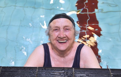 Swimmer Lily Cassidy  still  enjoys her regular dip at Ninety