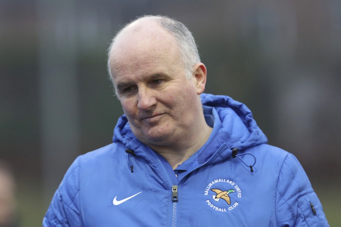 A penny for your thoughts! Ballinamallard Manager, Whitey Anderson.  DP13