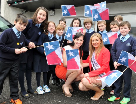 Rose of Tralee visits St. Mary's Mullymesker Primary School