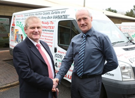 Cleaning Doctor Managing Director William Little with John Tracey