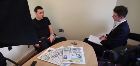 BIG PLANS... Nathan Carter speaks to Fermanagh Herald journalist Ryan Smith
