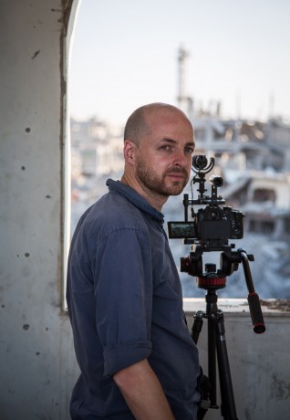 Andrew McConnell from Enniskillen is pictured working in Gaza