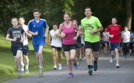 Runners on the route of the Saturday morning 5K at Castlecoole   bmcb 6