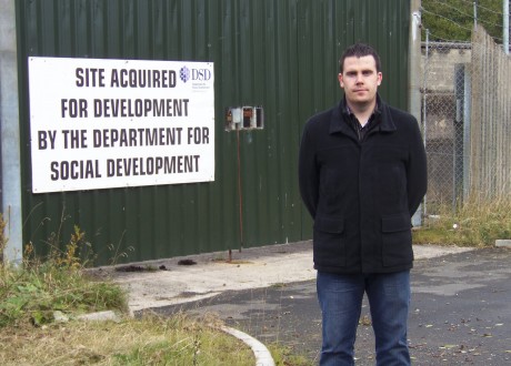 Phil Flanagan MLA at the Grosvenor Barracks site.