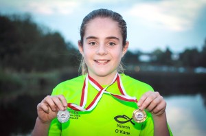 Niamh O'Kane with her Gold and Silver Medals