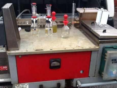 The mobile laboratory for testing fuel used by the HMRC.