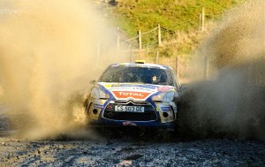 Alastair Fisher and Gordon Noble in their Citroen DS3 R3T at Wales Rally GB