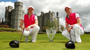 Golfing twins Lisa and Leona Maguire.