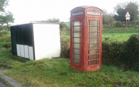 The stolen post box was located beside the phone box and bus shelter pictured.
