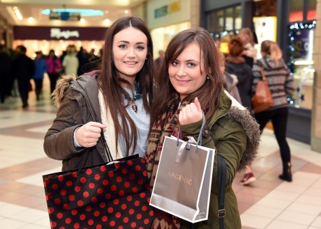 SHOPPING.. Aoife and Shauna Colton pick up a few last minute gifts in the run up to Christmas.