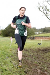 Denise McElroy of Enniskillen Running Club taking part in the inaugural Fermanagh Cross Country event.