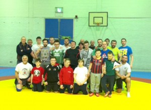 Some of the participants who attended the Open session hosted by Erne Wrestling Club on Sunday at the Forum.