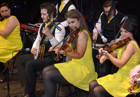 Members of the Knockmore Ceili Band doing what they do best