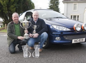 Benny Grainger from Enniskillen with rally partner David Howard from Omagh who won the NI Navigation Rally championship.