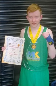 Rory Baird, winner of the nine county championships on Saturday at boy 4: 46kg grade.