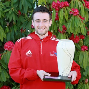 Conall Mahon receives his prestigious Fermanagh Herald Sports Person of the Month award for February.
