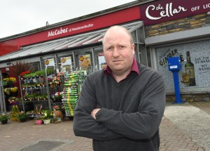 Declan McCabe of McCabe’s Supervalu, Newtownbutler is unhappy with the increase in his rates bill. RMGFH88