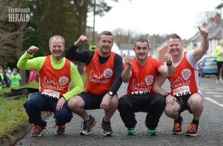 Declan, Connor, Aidan and Steven Ormsby who are running 10 half marathons between 15th March and 22nd August in aid of the Chest, Heart and Stroke charity
