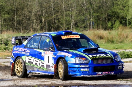 Desi Henry and Liam Moynihan take their Subaru WRC to victory in the May Day Stages rally