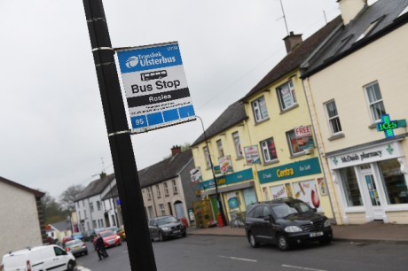 The bus stop at Main Street, Roslea