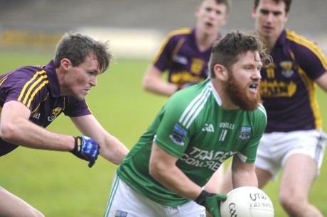 Fermanagh's Ciaran Flaherty V Wexford's Colm Kehoe. Pic: Jim Campbell Photography