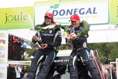 Garry Jennings and Rory Kennedy winners of the Joule Donegal International Rally 2015. See inside for full coverage.