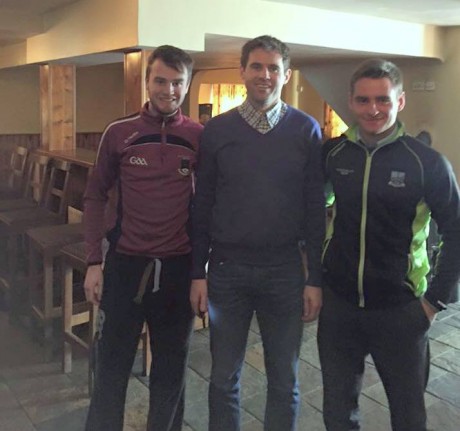 Kevin pictured with Conor McNally and Rory McCaffrey in Tempo earlier today