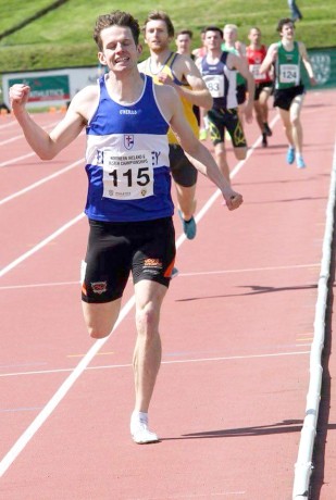 Mark Hoy on his way to 800 metres gold at the Mary Peters track last weekend. Picture: Keith McClure