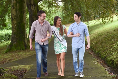 The current Fermanagh Rose, Aoife McCann, puts Paul McDonagh and Andrew Toye through their paces ahead of this years Rose of Tralee.  The two Fermanagh lads will be escorting contestants at this years competition    RMGFH181