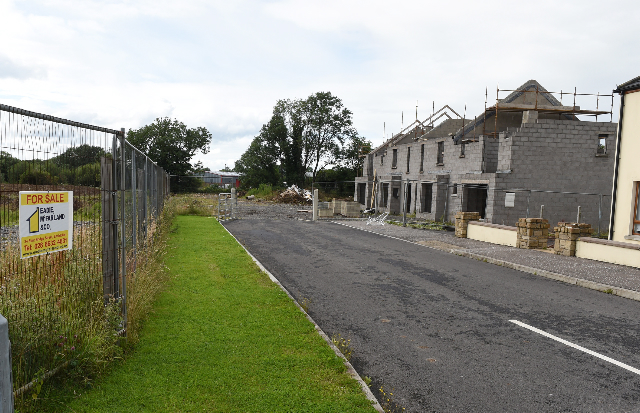 Incomplete houses in Lisnaskea    RMGFH98