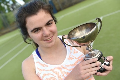 Sarah Cousins won the Ladies A Singles title at the City of Derry Tennis Championships where she competed with players from across Northern Ireland    RMGFH02