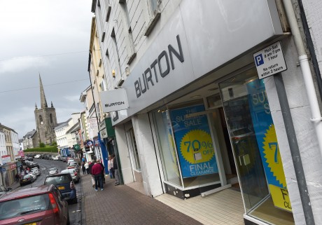 Burton menswear shop in Enniskillen is due to close down RMGFH42