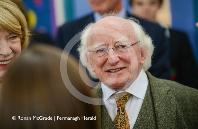 President of Ireland Michael D Higgins and his wife Sabina visited Enniskillen today.  Picture: Ronan McGrade