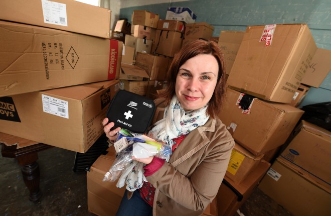 Roisin McAnulty, co-ordinator of the Fermanagh-Calais Refugee Solidarity group is delighted with the response they have had to their appeal.  They have received hundreds of donations to date however they are still hoping for more first aid kits and basic items like toothbrushes and toothpaste.